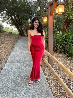 loretta red satin off shoulder dress Clothing : Bodycon Dresses : Loretta' Blush Satin Off Shoulder Dress